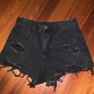 medium distressed jean shorts